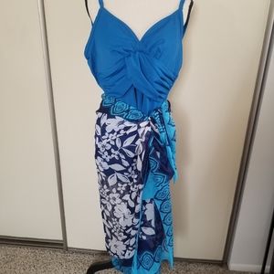 NWOT One Piece Swim Suit W/wrap